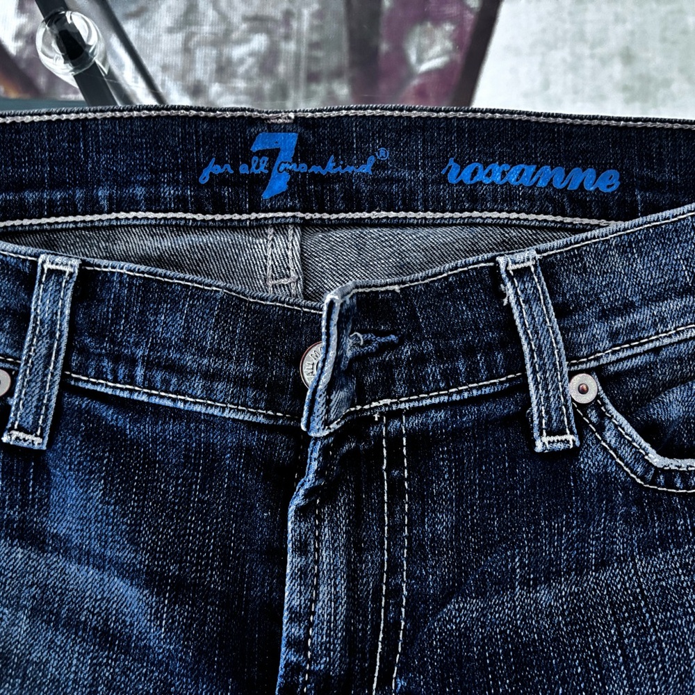 Blue Embellished Women's Jeans        7 for all Mankind - Picture 3 of 7